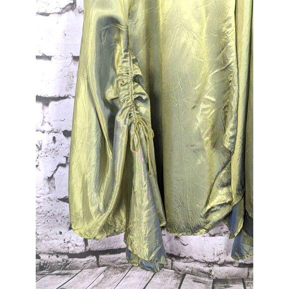 HANNA for La Journee Gathered Iridescent Maxi Skirt Steampunk Whimsygoth Small - Picture 3 of 7